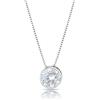 inSCINTILLE Punto Luce Collana Donna Argento 925 a Cipollina con Pietra di Zirconia Cubica (Catena Argento - Diametro: 5 mm)