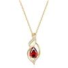 FANCIME Collana Donna Argento 925 Placcato Oro Pietra Nascita | Design Doppia Torsione Ciondolo Goccia Gioielli Regalo Donna Ragazza