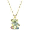 Swarovski Gema Collana Pendente, Gioiello Versatile con Cristalli Multicolore, Taglio Misto, Chiusura a Moschettone, Placcatura in Tonalità Oro, 42-49 cm, 1,7 x 1,3 cm