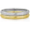 Emibele Bracciale d'Oro da 2 Pezzi, 8mm Acciaio Inossidabile non Appannare Bracciale Elastica, Flessibile Braccialetto Bangle Ampio, Braccialetto a Catena Serpente Stratificato per Donne,Oro & Argento