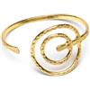 Vestopazzo Bigiotteria Collezione Donna, Bracciale Fascia Doppio Cerchio, Ottone Dorato non Trattato Lucidato a Mano, Nickel tested. DD11123