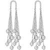 KristLand Orecchini Con Nappe Da Donna Ciondolo Con Zirconi Orecchini In Argento Sterling 925 Con Ago A Catena Lunga Festa Di Nozze Capodanno Natale Regalo Di Compleanno Scatola Di Gioielli