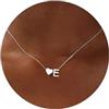TINGN Collana a forma di cuore in argento con lettere per donne e ragazze - placcato oro 14 carati lettera A-Z ciondolo a forma di cuore personalizzato con lettere a forma di cuore catena gioielli