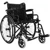 EGLEMTEK Sedia a Rotelle Pieghevole Leggera ad Autospinta,Carrozzina per Disabili ed Anziani con Braccioli Poggiapiedi Estraibili,Cintura di Sicurezza,Qualità Certificata,63 x 87 x 104 cm,Nero