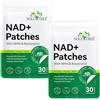 WeiWeiLa Patch NAD+ 30 pezzi - Cerotti anti-invecchiamento per la pelle al resveratrolo, patch di aumento energetico di 8 ore con NAC e CoQ10, supplemento NAD transdermico per il rinnovamento cellulare (60P)