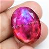 25.00 CT Naturale Ammolite Ovale Opal-Like Biologico Doppietto Raro Gemma