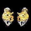 egemdiamond 925 Orecchini Argento Sterling Ovale Blu Acquamarina 6x4mm Dragon Gemma Gioielli