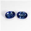 Gemsporium 2 Pz Zaffiro Madagascar Blu Reale Naturale Riscaldato Ovale 1.60ct 6.2x4.3mm