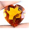 Certificato Giallastro Arancio Citrino 50.55 KT Forma Cuore Loose Gemma T15919
