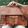 Fatto a mano Tutti Gli Uomini Retro Vintage In Pelle Borsa A Tracolla Per Laptop