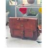 Borsa A Tracolla In Vera Pelle Hi Tech Vintage Marrone Da Uomo Nuova Per Laptop