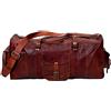 Fatto a mano Vintage Qualità Forte Vera Pelle Bagagli Duffle Palestra da Notte Borsa