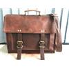 Fatto a mano Borsa Messenger Porta PC In Pelle Artigianale Uomo Marrone India Cuoio 11x15x5