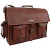 Fatto a mano Handmade Borsa Vintage Uomo in Pelle Messenger Tracolla 6 Taglie Laptop