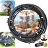 NONE Sistema di Nebulizzazione Fai-da-te per Esterni, Spruzzatore da Giardino, Linea di Nebulizzazione da 10m, 12 Ugelli in Ottone per Patio, Terrazza, Serra