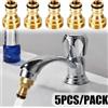 ouliluye 1/2/5PCS Adattatori universali per rubinetto da cucina Rubinetto in ottone Irrigazione Attrezzi da giardino Rubinetto Connettore Miscelatore Adattatore per tubo flessibile Accessori per lavabo