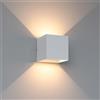 lampinbox Lampada da parete impermeabile a LED da 6 W/12 W in nero/bianco/grigio per illuminazione decorativa per interni ed esterni Lampade da parete in alluminio AC 110 V 220 V