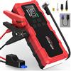 BRPOM Avviatore di emergenza con compressore d'aria 150PSI, booster batteria per auto portatile 8000/9000A (tutti i gas/16 litri diesel)