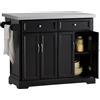 SoBuy FKW71 Kitchen Island on Roller serving trolley with Roller Kitchen Trolley with Pull-out Bar Carts for kitchen Dining Room
