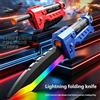 NONE Giocattolo da esterno Spada luminosa Flash multicolore LED Luce brillante Spada cosplay Gioco giocattolo Festa Famiglia Giocattolo interattivo per bambini Adulti