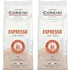 CAFFÈ CORSINI 1950 Caffè Corsini - Caffè in Grani 1 Kg Espresso, Miscela Classica Arabica e Robusta, Tostatura Medio Scura, CaffèCorposo Intenso dall'Aroma Pieno, Origine Sud America e Africa (Confezione da 2)