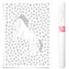 AnnaGrundulsDesign Poster da Colorare Unicorno con Farfalle 50x70cm - Fantasy Art Dettagliata - Large Coloring Page Creativa e Rilassante