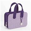 KNITPRO K12833 Borsa da Medico Foderata in Morbida Pelle Scamosciata Artificiale, per riporre Accessori per lavori a Maglia, Uncinetto e Ricamo, Finta, Viola, 27.5 x 18.5 x 10cm