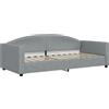 vidaXL Letto da giorno grigio chiaro 90x200 cm in tessuto