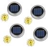 KBIBCK 4 pezzi di ricambio per luci solari, Mason Jar, lanterna coperchio, lampada solare Mason Jar Light, lampada solare per esterni, con 30 lampade a LED e ganci, coperchio per giardino, albero