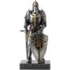 HDMbigmi Cavaliere della Guardia del Re con Scudo, Accessori da Scrivania, Statua Cavaliere Medievale, Ornamento Fermacarte per ufficio e casa, collezione top come regalo, 32 cm (ferro)