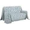 PENSIERI DELICATI Telo Copridivano 180 x 290 cm Made in Italy, Telo Copritutto 100% Cotone Puro, Fantasia Marina Verde, Ideale come Telo Arredo, Salvadivano o Copriletto Estivo (1 Piazza)