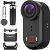 SVBONY SVGo M3 4K Mini Bodycam con Stazione di Ricarica&Treppiede POV, Vlog | Nuova Action Cam Migliorata con Anti-Shake, Registrazione 300 min & Accessori a Cambio Rapido