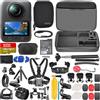 DJI Osmo 360 Standard Combo, fotocamera 360 con immagine a 360° da 2,5 cm, pacchetto video 8K nativo a 360° con scheda di memoria da 128 GB, lettore di schede + kit di accessori da 50 pezzi