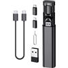 Kinizuxi Cavo adattatore di ricarica multi USB e set di conversione, adattatore da USB A a tipo C e Lightning, cavo di ricarica rapida e trasferimento dati da 60 W