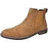 Bruno Marc Stivaletti Chelsea da Uomo in Pelle Scamosciata Stivaletti di Outdoor Vintage,Size 48,Abbronzatura,URBAN-06