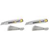 STANLEY 7-10-018 Confezione cutter Interlock da 18mm + 5 lame al carburo di tungsteno (Confezione da 2)