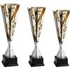 Hole Gadget Coppa Trofeo Personalizzabile Grande in Metallo Varie Misure Calcio, Fantacalcio, Tennis, Padel, Basket Premiazioni Sportive ed Eventi con Targhetta Personalizzata cod 4.521 (Tris completo)