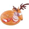 FILFEEL Cerchio da Sci Gonfiabile con Design Natalizio, Slitta da Multifunzionale in PVC e Piscina per Bambini e Adulti