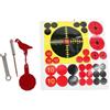 Luxshiny Obiettivo per Allenamento al Tiro a Forma di Piccolo Volatile in Metallo Rosso Montato su Supporto per Allenamento e Aria Compressa