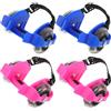 Generico Scarpe da Pattinaggio Rotelle in Pvc Luminoso, 2 Paia, Regolabili e Confortevoli per Sport e Divertimento