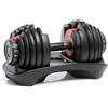 LUXTRI Manubrio regolabile max 24 kg con meccanismo girevole, per fitness allenamento forza