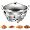 Generic Stoviglie da campeggio all'aperto - Set completo con pentola, posate in acciaio , pentola leggera e fornello ad alcol | per escursioni, picnic, barb