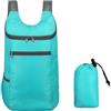 ZWWAAZHF Zaino impermeabile per campeggio, escursionismo, arrampicata, equitazione, donne e uomini, pieghevole, da viaggio, portatile, Azzurro, Medium