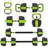 SPORTNOW Set Pesi da Palestra 6 in 1 da 25kg Totali in Plastica e Sabbia, Set Manubri Regolabili Utilizzabile come Kettlebell, Manubri, Bilanciere e Supporto per Flessioni, Allenamento a Casa, Blu