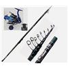 Generico Canna Bolognese Metri 6 Mt. Carbonio Pesca Mare Scogliera Fiume Orata Spigola Kit Con Mulinello