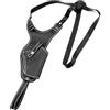 MDFCZXP Fondina ascellare in Pelle Bovina Doppia Tracolla Fondina Nascosta Porta Pistola con Lacci per Uomo Donna,Nero,10cm