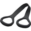 Risveglio Fasce di resistenza in TPE con manici, corda elastica spessa, per yoga, allenamento a casa, body shaping, attrezzatura per il fitness, colore grigio (4,5-13,6 kg, nero)