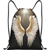 Generic Zaino con Coulisse Angel Wing Drawstring Backpack Pieghevole Sacca da Palestra Impermeabile Sportiva Zainetto per Viaggi Vacanze Unisex