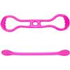 Kuuleyn Yoga Pull Rope with Silicone Resistance Bands, Adjustable Chest Expander for Strength Training, Home Gym Fitness Equipment Set for Men Women (Pink)