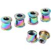 ReachMall 5Pcs Guarnitura Bulloni M8 Bike Corona Viti Antiscivolo PVC Placcato Dadi In Acciaio Per Montagna Due Pezzi Singolo Disco Bloccaggio Riparazione